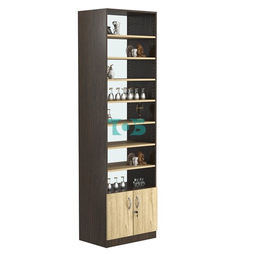 Стеллаж из ДСП с 7-ю полками 400x600 мм серии LEVEL-7 №7-1 (З/C - СТЕКЛО)