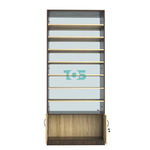 Стеллаж из ДСП с 7-ю полками 400x900 мм серии LEVEL-7 №14-2 (З/C - ЗЕРКАЛО)