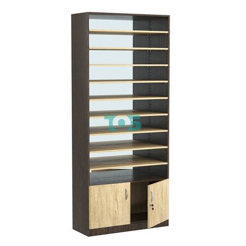Стеллаж из ДСП с 9-ю полками 350x900 мм серии LEVEL-9 №13-2 (З/C - ЗЕРКАЛО)