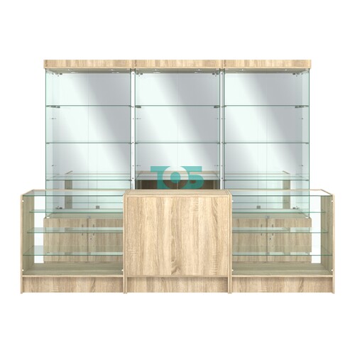 Комплект стеклянных витрин ИС-03 и прилавков ЭК-4