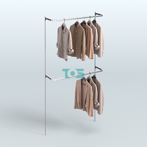 Модульная система Neo Fix №6 с двумя П - образными поручнями под плечики (1200 мм)