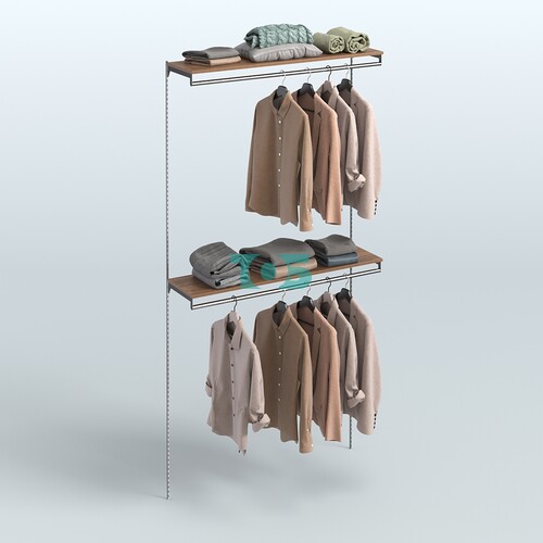 Модульная система Neo Fix №10 с двумя сборными поручнями и полками ДСП 16 мм (1200 мм)