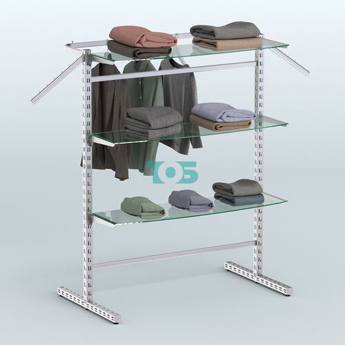 Система ЭЛЕГАНТ островная без задней стенки с закруглёнными полками №13б