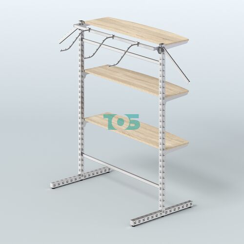 Система ЭЛЕГАНТ островная четырёх-сторонняя с полками ДСП №15г