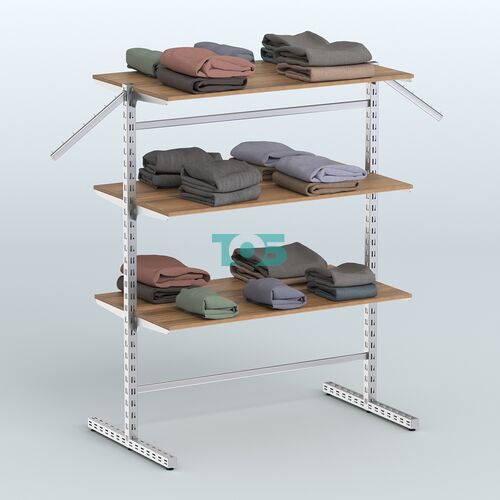 Система ЭЛЕГАНТ островная с шестью прямыми полками из ДСП №17а