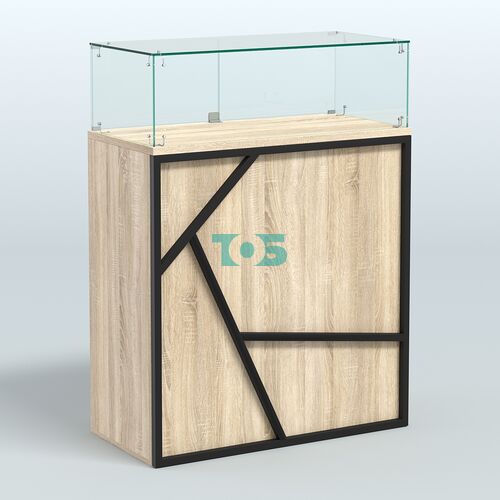 Торговый прилавок прямоугольный серии ЛОФТ - АЛЬФА №1