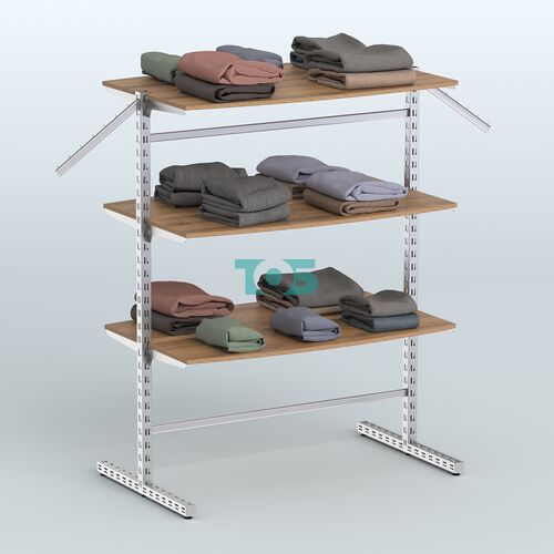 Система ЭЛЕГАНТ островная с шестью закруглёнными полками из ДСП №17б