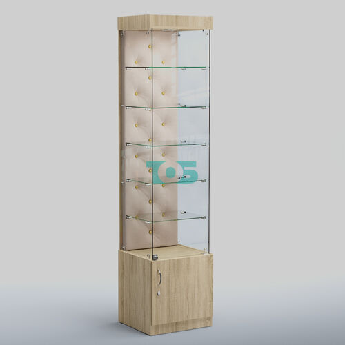 Высокая стеклянная витрина КАПИТОНЕ №502