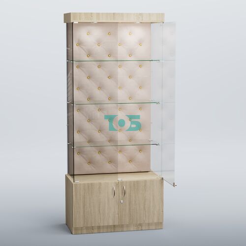 Высокая стеклянная витрина КАПИТОНЕ №1