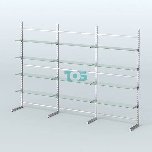 Системы ЭЛЕГАНТ пристенные с прозрачными полками №8 (3600мм)