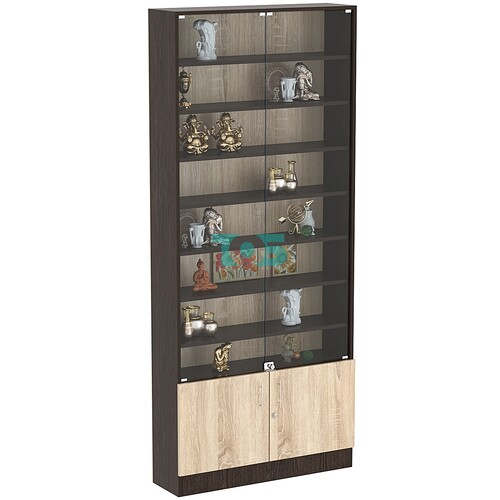 Торговая витрина Level №11-7п с 7-ю полками из ДСП 250х900мм