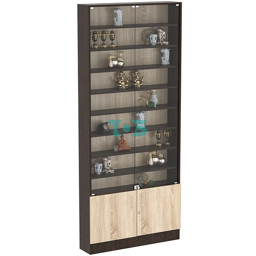 Торговая витрина Level №10-8п с 8-ю полками из ДСП 200х900мм