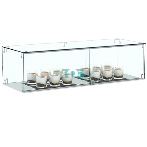 Настольная витрина-купол для выпечки №8-1А с раздвижными дверками