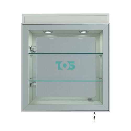 Витрина настенная №1-4А с подсветкой и зеркалом серии Collecto