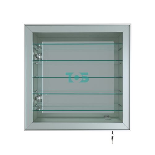 Витрина настенная №1-6А с пятью полками и зеркальной стенкой серии Collecto