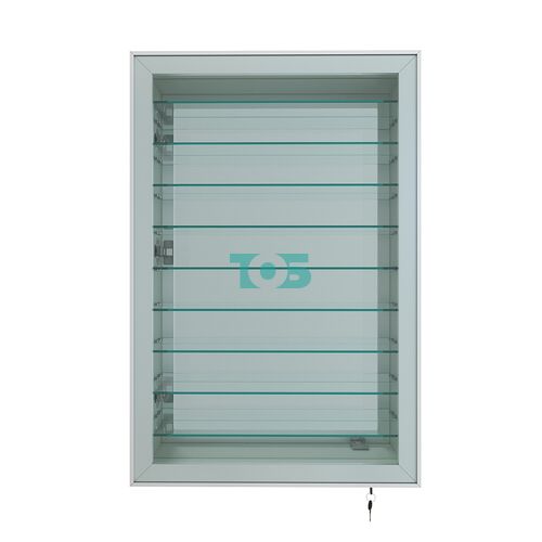 Витрина настенная №2-6А высокая зеркальная с узкими полками серии Collecto