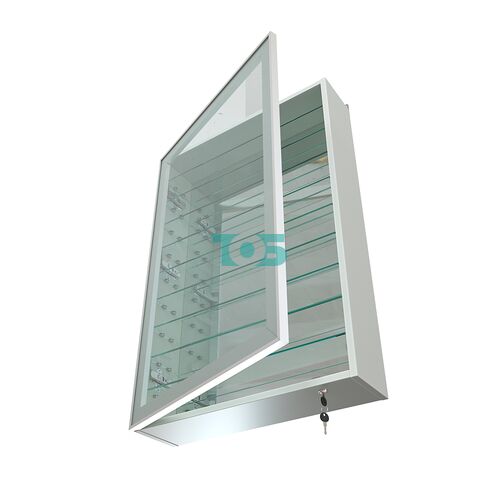 Витрина настенная №2-6А высокая зеркальная с узкими полками серии Collecto