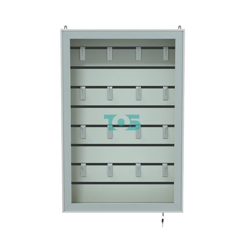 Витрина настенная №2-1Б с эконом панелью и стеклянными дверками серии Collecto