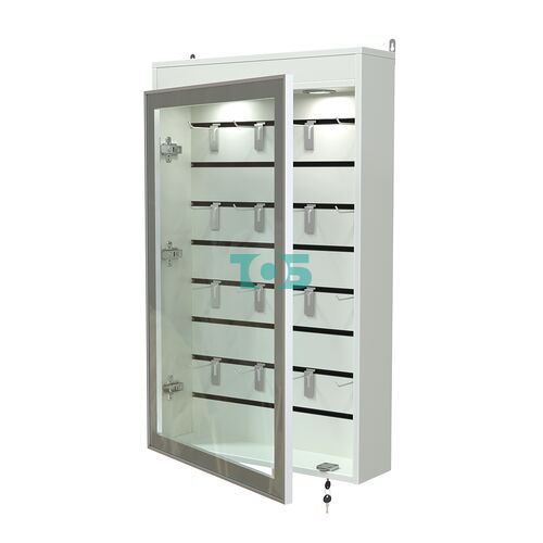 Витрина настенная №2-2Б с эконом панелью и верхней подсветкой серии Collecto