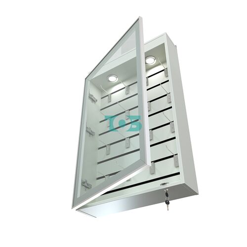 Витрина настенная №2-2Б с эконом панелью и верхней подсветкой серии Collecto