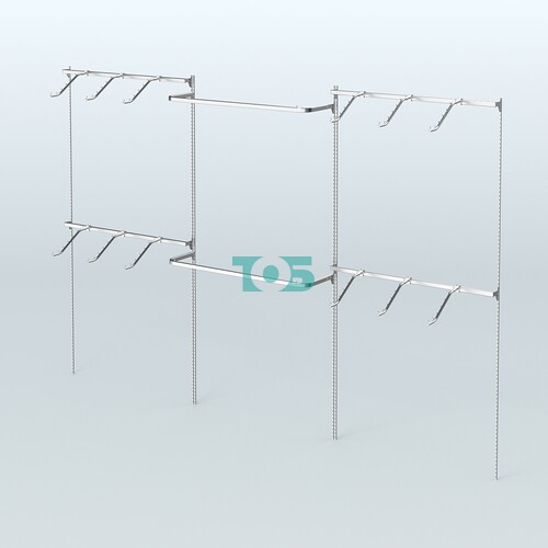 Neo Fix №2 с П-образными и пристенными поручнями (3600 мм)