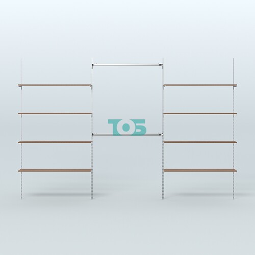 Neo Fix №7 с открытыми полками из ДСП и поручнями (3600 мм)