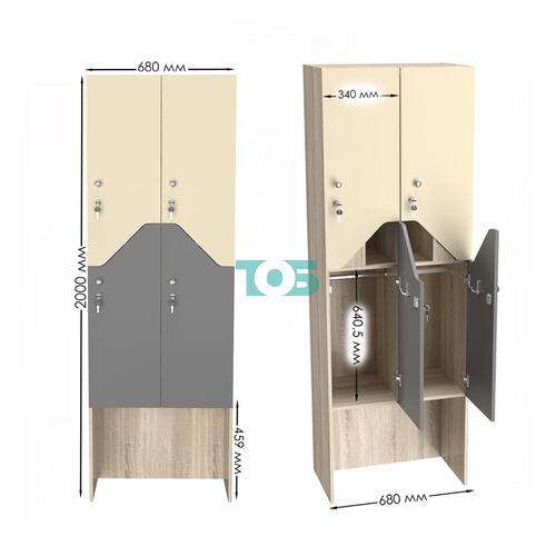 Шкаф для раздевалок СТАНДАРТ-Элегия №3-2Б