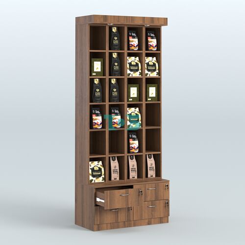 Витрина с накопителем для чая и кофе №2-1 (Т19) задняя стенка ДВП