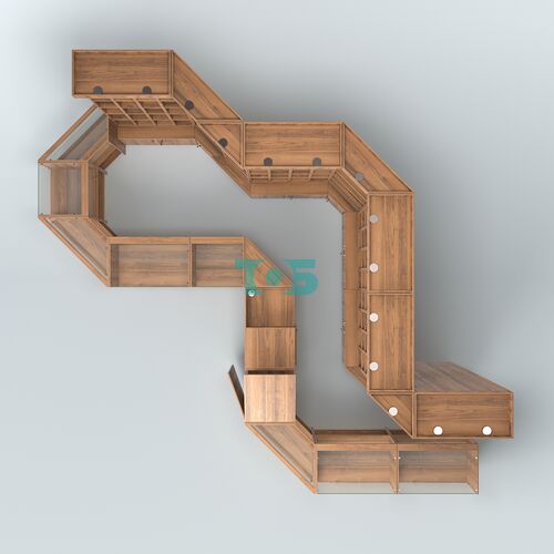 Павильон со стеклянными прилавками для продажи чая и кофе №5