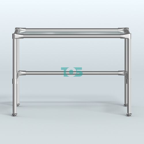 Стол малый D-41 с полкой стекло 6мм (прозрачное)