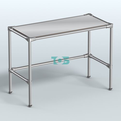 Стол средний D-42 с полкой зеркало 4мм