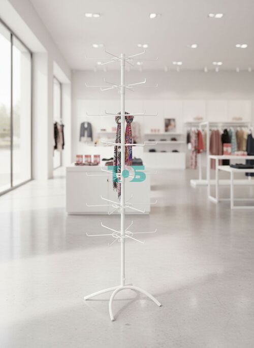 Стойка напольная 6Ш с 6-ю солнышками. БЕЛАЯ. (Д-16)