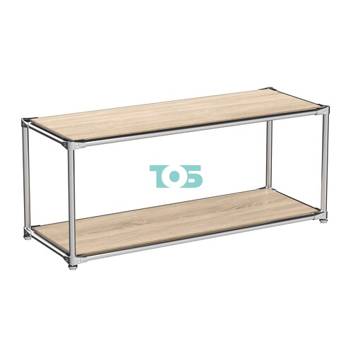 Хромированный стол-стеллаж СТИЛЬ №4г с глухим верхом