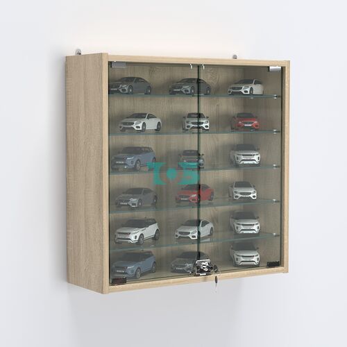 Витрина настенная №201-5А с пятью прозрачными полками