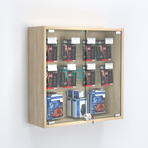 Витрина настенная №201-1Б с эконом панелью