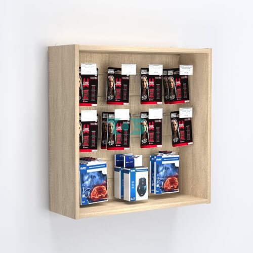 Витрина настенная №201-1В открытая с эконом панелью