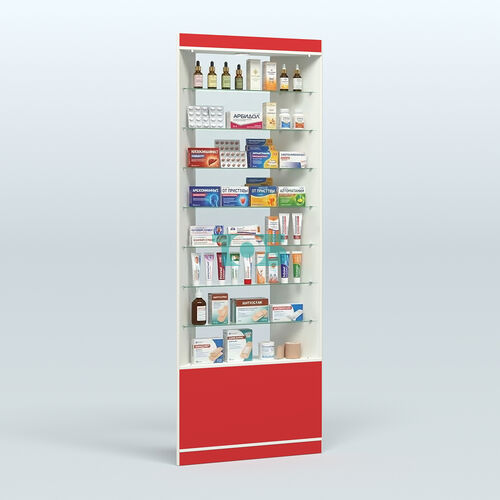 Высокая витрина серии Эконом №305 внешний угол (без дверей)