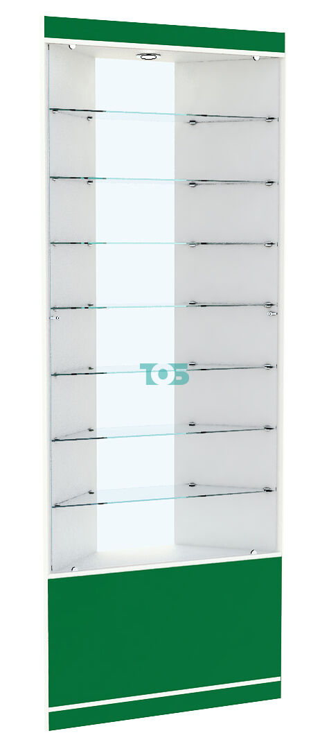 Высокая витрина серии Эконом №305 внешний угол (без дверей)