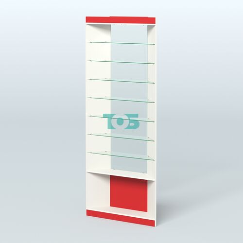 Высокая витрина серии Эконом №305А внутренний угол (без дверей)