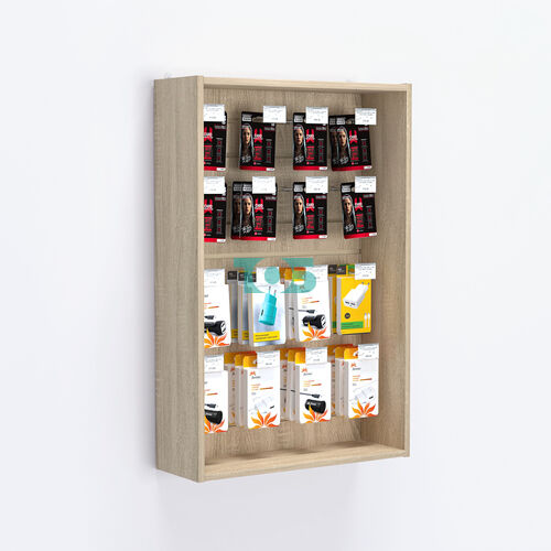 Витрина настенная №202-1В без дверей с эконом панелью