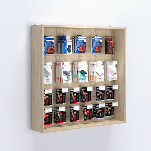 Витрина настенная №204-1В открытая с экономпанелью