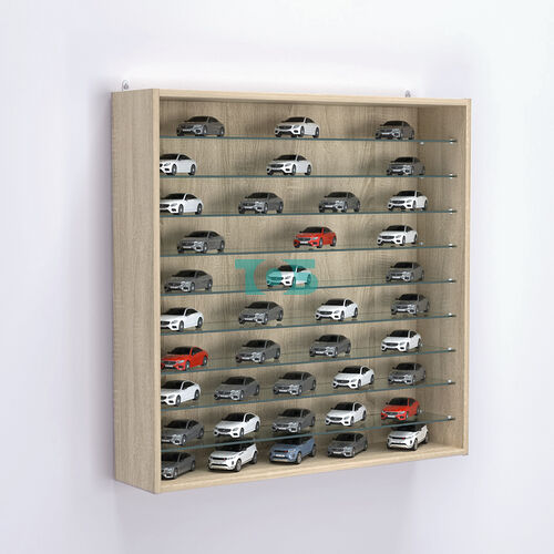 Витрина настенная №204-5Г открытая с девятью прозрачными полками