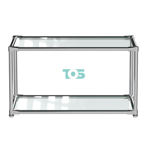 Хромированный стеллаж СТИЛЬ №4а-1 малый прозрачный