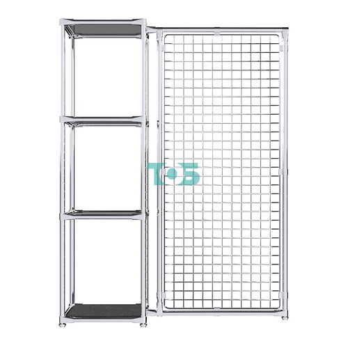 Хромированное вешало ЯЧЕЙКА №1-2 с тонированными полками стекло 8мм