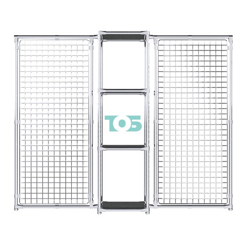 Хромированное вешало ЯЧЕЙКА №2-3 с полками ДСП 16мм