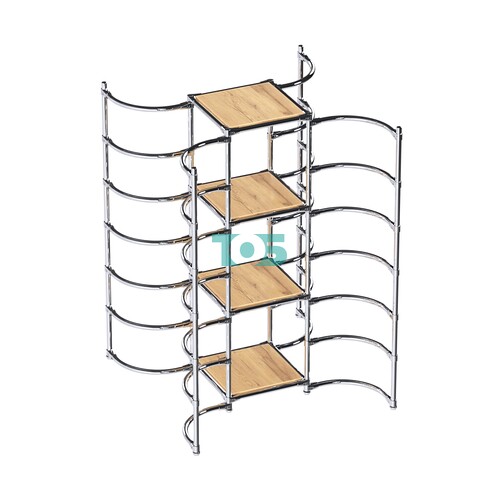Хромированное вешало ДУГА №3-3 с полками ДСП 16 мм