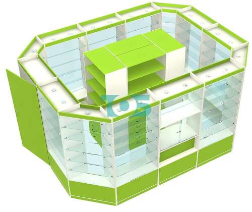 Торговый островной павильон для аптеки серии ЛАЙМ №1 (12, 4 кв.м)