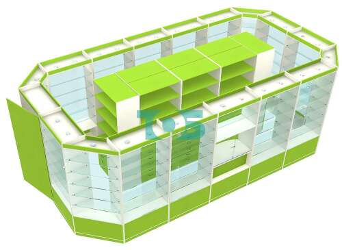 Торговый островной павильон для аптеки серии ЛАЙМ №3 (17, 98 кв.м)