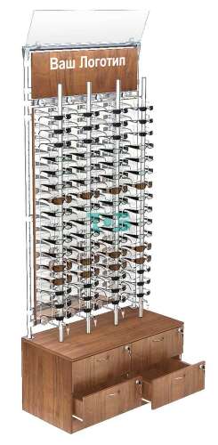 Торговая витрина для продажи очков без задней стенки №ВДПО-Т19 (закрытый доступ)