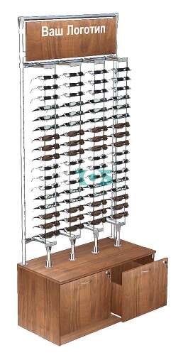 Торговая витрина для продажи очков без задней стенки №ВДПО-Т20-Д24 (открытый доступ)